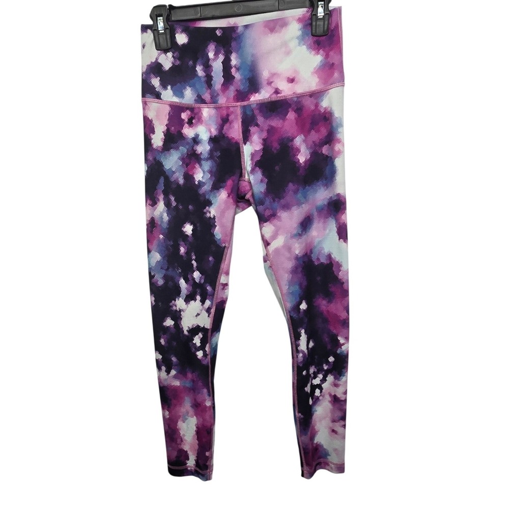 Lululemon Wunder Under Leggings Womens 8 Purple Pink Abstract High‎ Rise 25"